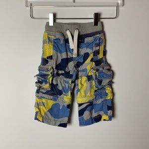 MINI BODEN Camo Cargo Pants 1.5Y Zip Off Pants